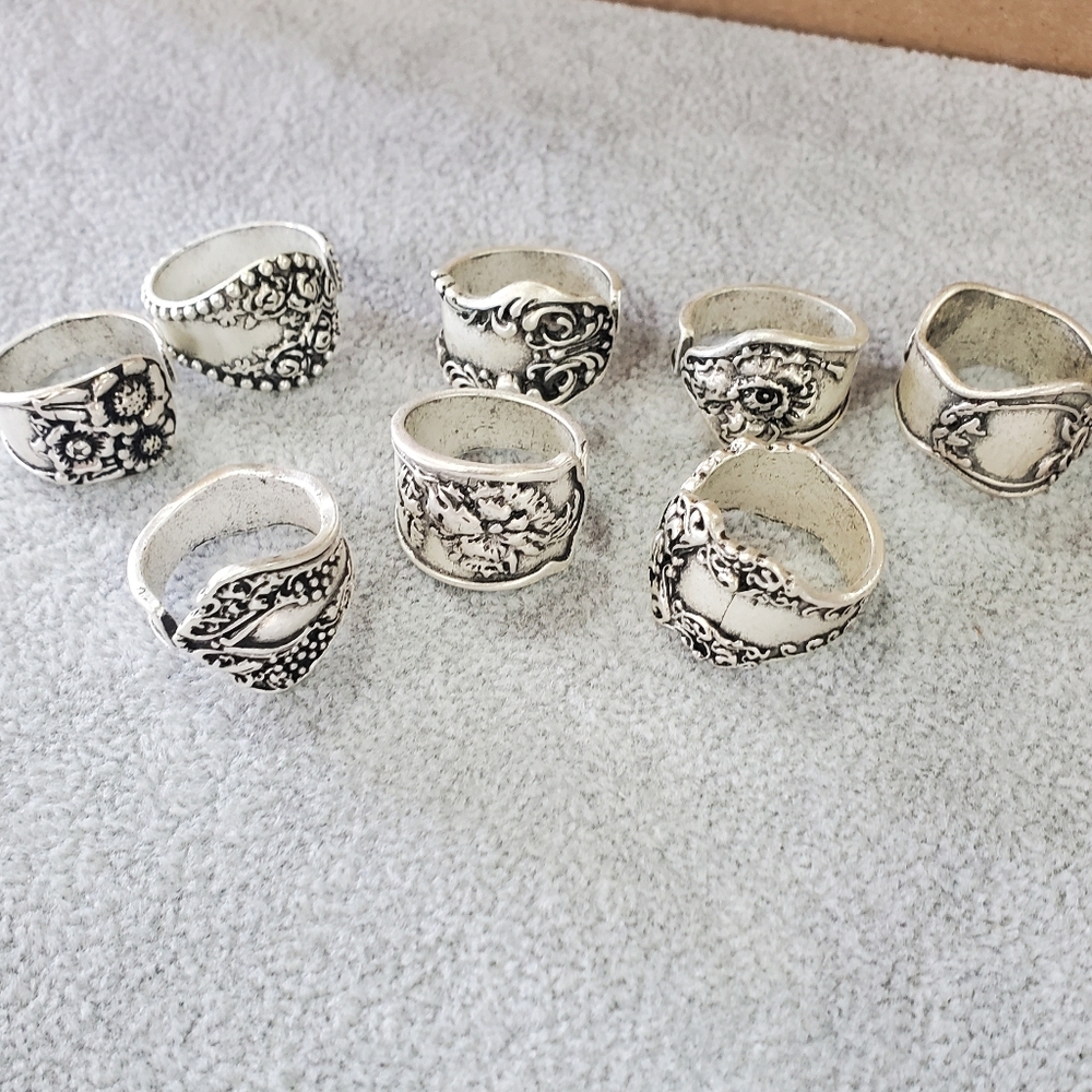 8 Pcs Spoon Rings - Picture 8 of 8